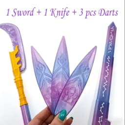 Upgraded Symbol Sword Prop Sets With Darts Toys Fancy Cosplay Prop For Kids Telescopic Carnival Costume Prop Gifts