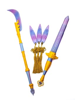 Upgraded Symbol Sword Prop Sets With Darts Toys Fancy Cosplay Prop For Kids Telescopic Carnival Costume Prop Gifts
