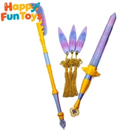 Upgraded Symbol Sword Prop Sets With Darts Toys Fancy Cosplay Prop For Kids Telescopic Carnival Costume Prop Gifts