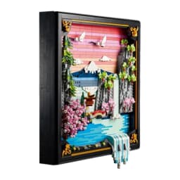 2026 1892 New Art and Life Japanese Cherry Blossom Landscape Model building Blocks DIY creative Toys Decoration Christmas Gifts