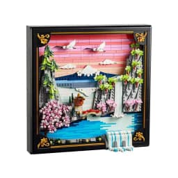 2026 1892 New Art and Life Japanese Cherry Blossom Landscape Model building Blocks DIY creative Toys Decoration Christmas Gifts