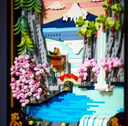 2026 1892 New Art and Life Japanese Cherry Blossom Landscape Model building Blocks DIY creative Toys Decoration Christmas Gifts