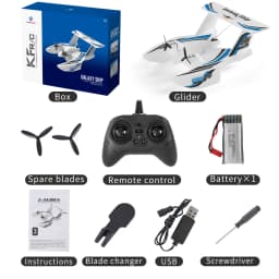 KF603 RC Plane Boat 2.4G 3CH Sea And Air RC Glider EPP Foam Water Land Flying Airplane Toys Gift For Boys