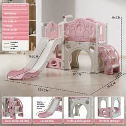 Kids' Slide Outdoor Indoor Domestic Baby Three-in-one Slide Swing Family Multifunction Amusement Park Multiple Combination