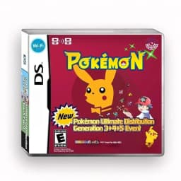 Pokemon NDS Video Game Cartridge - Ultimate Distribution Gen 3 4 5 Event Cartridge with Instruction Manual
