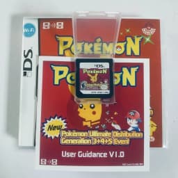 Pokemon NDS Video Game Cartridge - Ultimate Distribution Gen 3 4 5 Event Cartridge with Instruction Manual