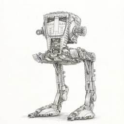 2026 New AT-ST 1513PCS Robot Building Bricks In Stock Creative Series Home Decoration Ideal Christmas & Birthday Gift