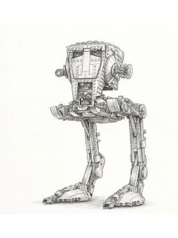 2026 New AT-ST 1513PCS Robot Building Bricks In Stock Creative Series Home Decoration Ideal Christmas & Birthday Gift