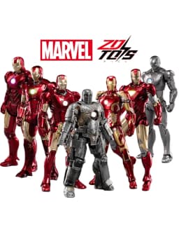 ZD Toys Iron Man Action Figure Joint Movable MK1 MK3 MK6 MK7 MK42 MK45 MK50 MK85 MK17 MK33 MK39 Adult Collection Figure Gift