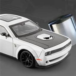 1:18 D Challenger SRT Hellcat Alloy Track Racing Car Model Metal Muscle Sports Car Vehicles Model Sound Light Kids Toys Gift