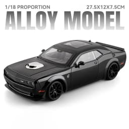 1:18 D Challenger SRT Hellcat Alloy Track Racing Car Model Metal Muscle Sports Car Vehicles Model Sound Light Kids Toys Gift