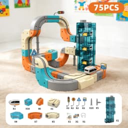 Magic 3D Track Cube Educational High Speed Electric Rail Train Set Toy with Automatic Lift for Home Indoor Assembly Play