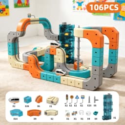 Magic 3D Track Cube Educational High Speed Electric Rail Train Set Toy with Automatic Lift for Home Indoor Assembly Play