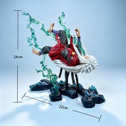 24cm Naruto Jiraiya Anime Figure Battle Scene Statue PVC Collectible Model With Effect Accessories Desktop Display Gift