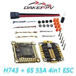DAKEFPV H743 FC Stack/Flytower for Remote Control BLHeli Betaflight Gyroscope Gyro 42688P PID Parameter Tuning