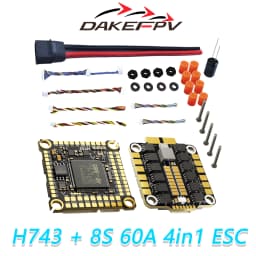 DAKEFPV H743 FC Stack/Flytower for Remote Control BLHeli Betaflight Gyroscope Gyro 42688P PID Parameter Tuning