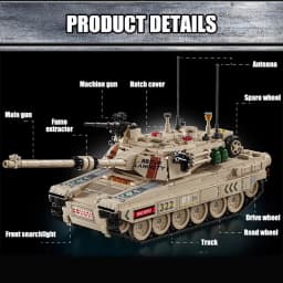 Military MOC 1002pcs M1 Abrams Main Battle Tank Model Kit Building Blocks Set Soldiers Figures Bricks Toys For Children Boy Gift