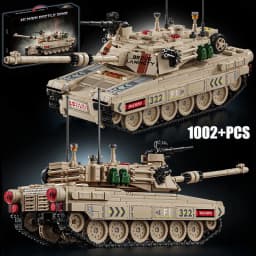 Military MOC 1002pcs M1 Abrams Main Battle Tank Model Kit Building Blocks Set Soldiers Figures Bricks Toys For Children Boy Gift