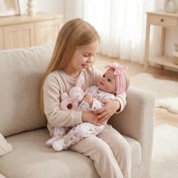NPK 17-inch Reborn Baby Doll - Realistic 3D Skin Painted Hair Visible Veins Newborn Doll Collectible Figure Same as Picture
