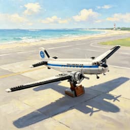 Popular 1903 pieces of retro DC-3 classic airliner building blocks in 2026 Retro aircraft model collector's home decoration