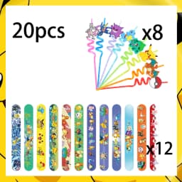 Cartoon Pokemon Birthday Party Decorations Pikachu Theme Disposable Tableware Paper Cup Plate Banner Christmas Party Favor Gifts