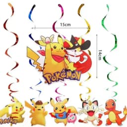 Cartoon Pokemon Birthday Party Decorations Pikachu Theme Disposable Tableware Paper Cup Plate Banner Christmas Party Favor Gifts