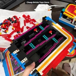 Cheapest Retro Arcade Cabinet Bricks Building Blocks 1371pcs Vintage Game Console Display Model Christmas Gifts for Adults Toys
