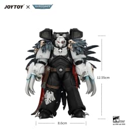 JOYTOY Warhammer 40k 1/18 Action Figures Raven Guard Chapter Master Aethon Shaan with Claws of Severax and Heavy Bolt Pistol
