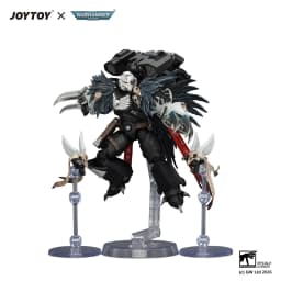 JOYTOY Warhammer 40k 1/18 Action Figures Raven Guard Chapter Master Aethon Shaan with Claws of Severax and Heavy Bolt Pistol