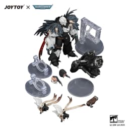 JOYTOY Warhammer 40k 1/18 Action Figures Raven Guard Chapter Master Aethon Shaan with Claws of Severax and Heavy Bolt Pistol