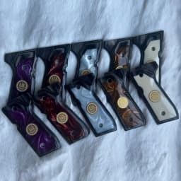 2026 New Model 92FS Pistol Grip - Black Wood with Golden Embossing