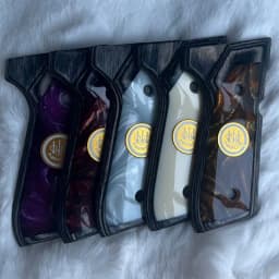 2026 New Model 92FS Pistol Grip - Black Wood with Golden Embossing
