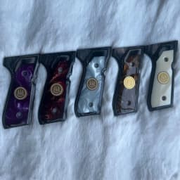 2026 New Model 92FS Pistol Grip - Black Wood with Golden Embossing