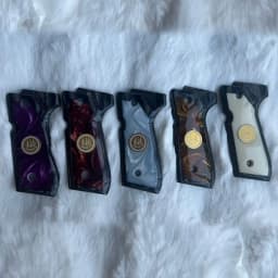 2026 New Model 92FS Pistol Grip - Black Wood with Golden Embossing