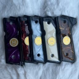 2026 New Model 92FS Pistol Grip - Black Wood with Golden Embossing