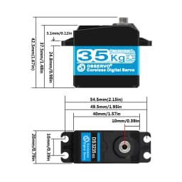 1X Servo 35kg High Torque Coreless Servo Motor Digital and Waterproof DS3235 Servo Arduino Servo for Robotic DIY, RC Car