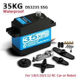 1X Servo 35kg High Torque Coreless Servo Motor Digital and Waterproof DS3235 Servo Arduino Servo for Robotic DIY, RC Car