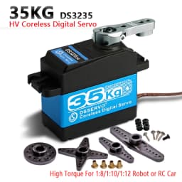 1X Servo 35kg High Torque Coreless Servo Motor Digital and Waterproof DS3235 Servo Arduino Servo for Robotic DIY, RC Car