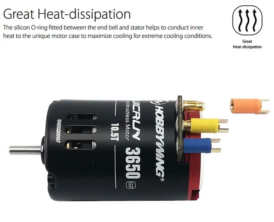 Hobbywing QuicRun 3650 3650SD Sensored G2 6.5 8.5 10.5 13.5 17.5T 21.5T 2-3S Race Brushless Motor For 1/10 1:12 Rc Car F1 Trucks