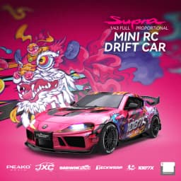 New 1:43 RC Drift Car, 2.4G Four-wheel Drive, with Steering Gyroscope Adjustable Speed Cool Light, JXC SP4301 RC Car Toy Gift