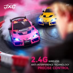 New 1:43 RC Drift Car, 2.4G Four-wheel Drive, with Steering Gyroscope Adjustable Speed Cool Light, JXC SP4301 RC Car Toy Gift