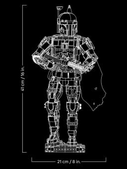 Boba Fett Large Action Figure MOC Building Blocks Model 1544PCS Collectible Bricks Toy For Adult Kids Birthday Gift