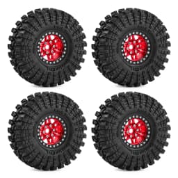 1.9 Inch Beadlock Wheels Tires 12mm Hex for TRX4 SCX10 Capra Axial SCX24 Traxxas Enduro RC Crawler Truck Upgrade Parts
