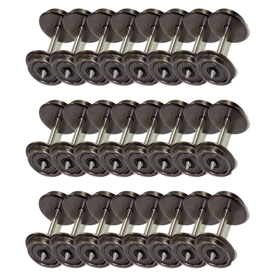 24pcs HO Scale 1:87 36" Metal DC Wheels for Model Trains DC Wheels Railway Modeling C8724