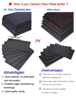 400mm X 200mm Real Carbon Fiber Plate Panel Sheets 0.5mm 1mm 1.5mm 2mm 3mm 4mm 5mm Thickness Composite Hardness Material