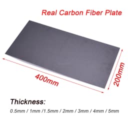 400mm X 200mm Real Carbon Fiber Plate Panel Sheets 0.5mm 1mm 1.5mm 2mm 3mm 4mm 5mm Thickness Composite Hardness Material