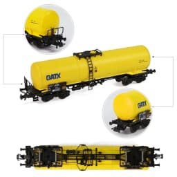 Evemodel Train Wagon HO Scale Oil Tank Car 1:87 Model Tank Wagon Model Railway C8768