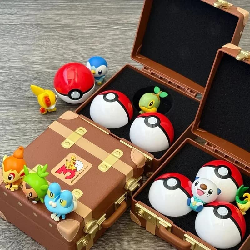 Funism Pokemon 30th Anniversary Blind Box Figure Starter Pokemon Poke Ball Collectible Desktop Ornament For Adult Collection