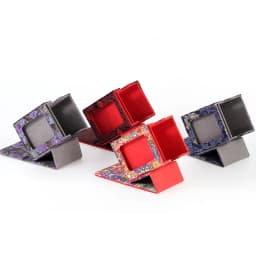 100+ Trading Card Deck Box Holder With Display Window Flower Series TCG Game Magnetic Closure Card Organizer Storage Box Gift