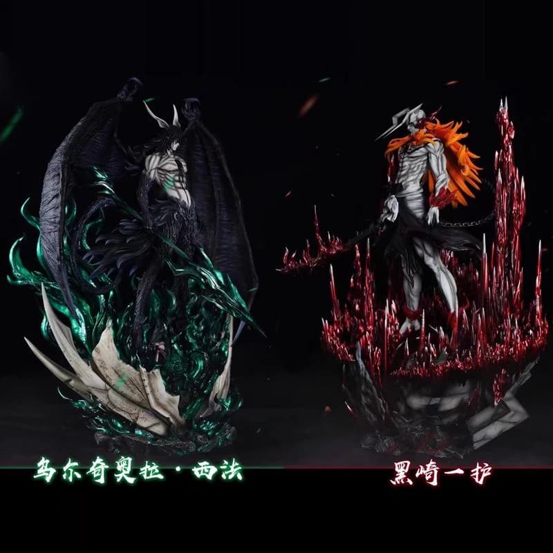 33cm Bleach Anime Figure Kurosaki Ichigo Ulquiorra Cifer Figures 1:1 Figurine Collection Desktop Models Toys Christmas Gifts